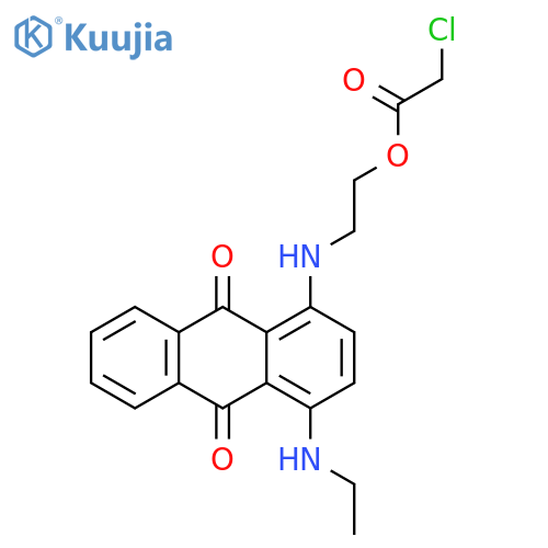 Acetic acid, chloro-,2-[[4-(ethylamino)-9,10-dihydro-9,10-dioxo-1-anthracenyl]amino]ethylester structure