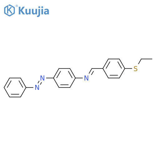 Benzenamine, N-[[4-(ethylthio)phenyl]methylene]-4-(phenylazo)- structure