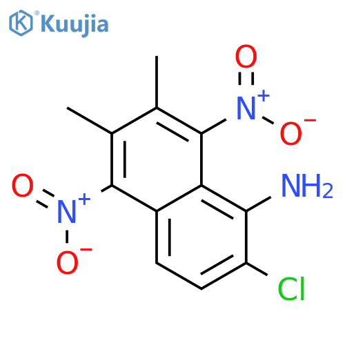 1-Naphthalenamine, 2-chloro-6,7-dimethyl-5,8-dinitro- structure