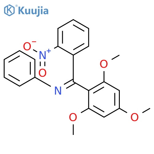 Benzenamine, N-[(2-nitrophenyl)(2,4,6-trimethoxyphenyl)methylene]- structure