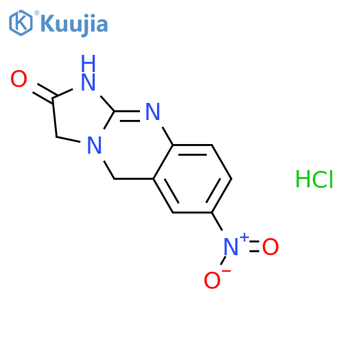 IMIDAZO[2,1-B]QUINAZOLIN-2(3H)-ONE, 1,5-DIHYDRO-7-NITRO-, HYDROCHLORIDE structure