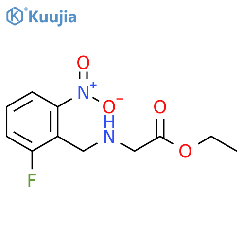 Glycine, N-[(2-fluoro-6-nitrophenyl)methyl]-, ethyl ester structure