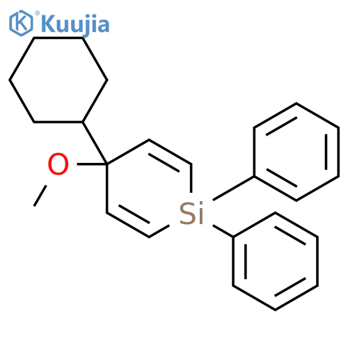 Silacyclohexa-2,5-diene, 4-cyclohexyl-4-methoxy-1,1-diphenyl- structure
