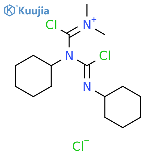 Methanaminium,N-[chloro[[chloro(cyclohexylimino)methyl]cyclohexylamino]methylene]-N-methyl-, chloride structure