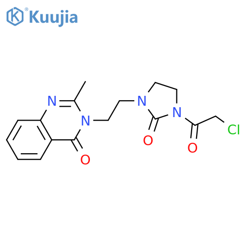 2-Imidazolidinone,1-(chloroacetyl)-3-[2-(2-methyl-4-oxo-3(4H)-quinazolinyl)ethyl]- structure