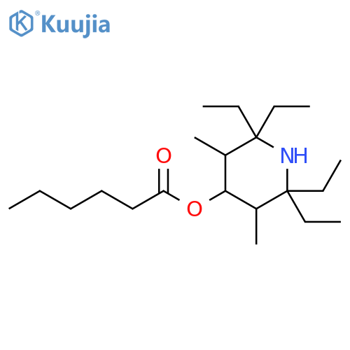 Hexanoic acid, 2,2,6,6-tetraethyl-3,5-dimethyl-4-piperidinyl ester structure