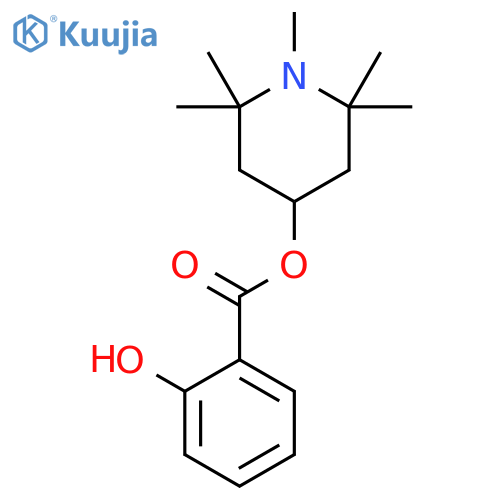 Benzoic acid, 2-hydroxy-, 1,2,2,6,6-pentamethyl-4-piperidinyl ester structure
