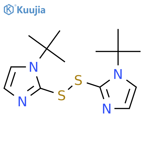 1H-Imidazole, 2,2'-dithiobis[1-(1,1-dimethylethyl)- structure