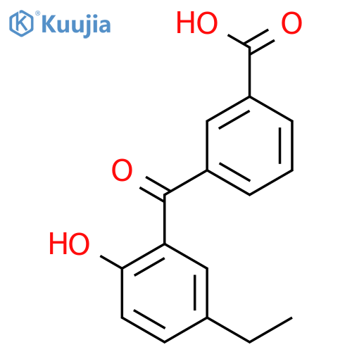 Benzoic acid, 3-(5-ethyl-2-hydroxybenzoyl)- structure
