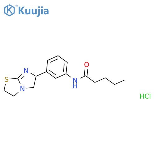 Pentanamide, N-[3-(2,3,5,6-tetrahydroimidazo[2,1-b]thiazol-6-yl)phenyl]-, hydrochloride (1:1) structure