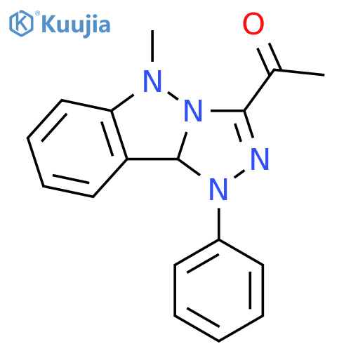 Ethanone,1-(5,9b-dihydro-5-methyl-1-phenyl-1H-1,2,4-triazolo[4,3-b]indazol-3-yl)- structure