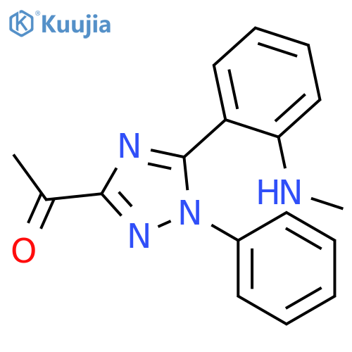 Ethanone, 1-[5-[2-(methylamino)phenyl]-1-phenyl-1H-1,2,4-triazol-3-yl]- structure