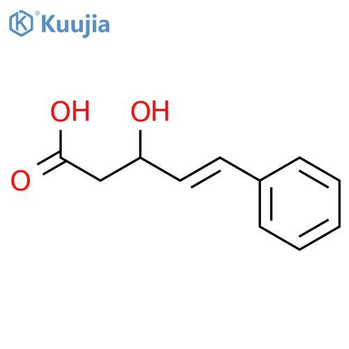 3-hydroxy-5-phenylpent-4-enoic acid structure