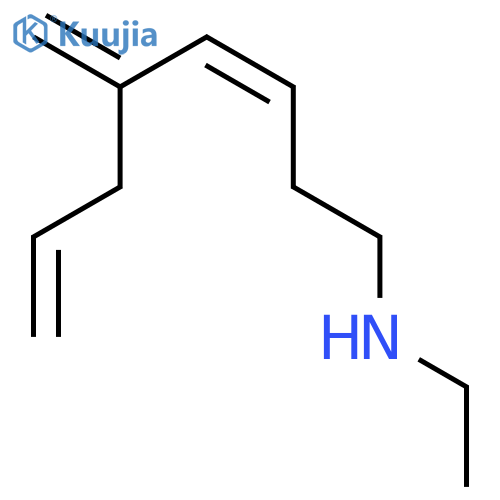 3,7-Octadien-1-amine, N-ethyl-5-methylene-, (Z)- structure