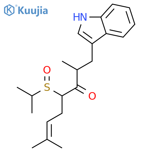 6-Octen-3-one, 1-(1H-indol-3-yl)-2,7-dimethyl-4-[(1-methylethyl)sulfinyl]- structure