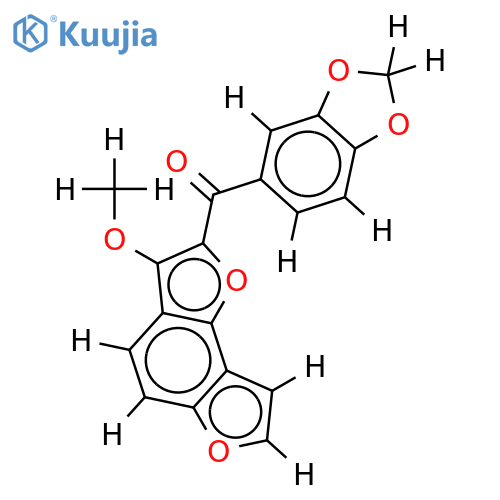 benzo[1,3]dioxol-5-yl-(3-methoxy-benzo[1,2-b;3,4-b']difuran-2-yl)-methanone structure