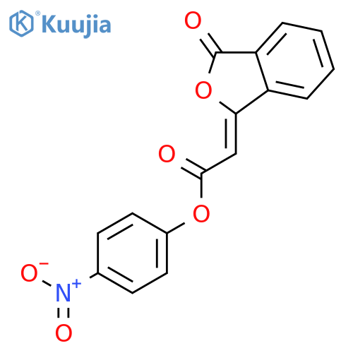Acetic acid, (3-oxo-1(3H)-isobenzofuranylidene)-, 4-nitrophenyl ester structure