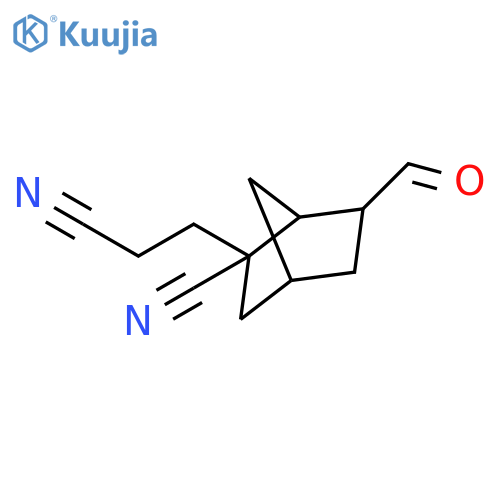 Bicyclo[2.2.1]heptane-2-propanenitrile, 2-cyano-6-formyl- structure