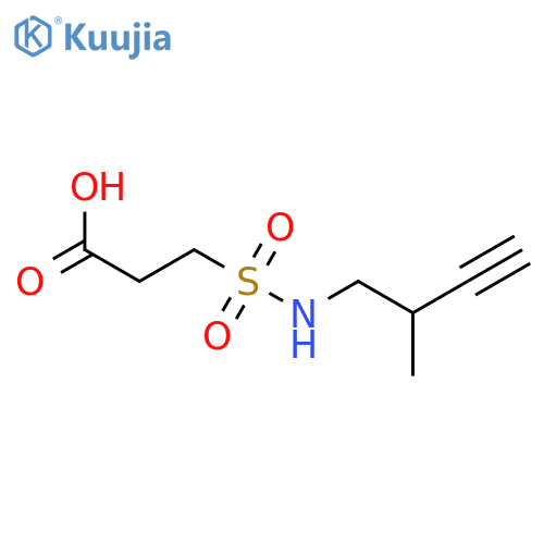 Propanoic acid, 3-[[(2-methyl-3-butynyl)amino]sulfonyl]- structure