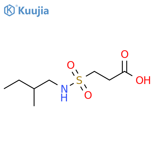 Propanoic acid, 3-[[(2-methylbutyl)amino]sulfonyl]- structure