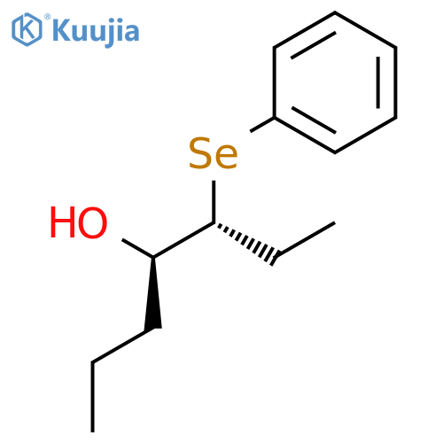 4-Heptanol, 3-(phenylseleno)-, (R*,R*)- structure