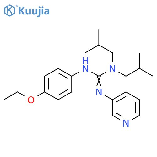 Guanidine, N'-(4-ethoxyphenyl)-N,N-bis(2-methylpropyl)-N''-3-pyridinyl- structure