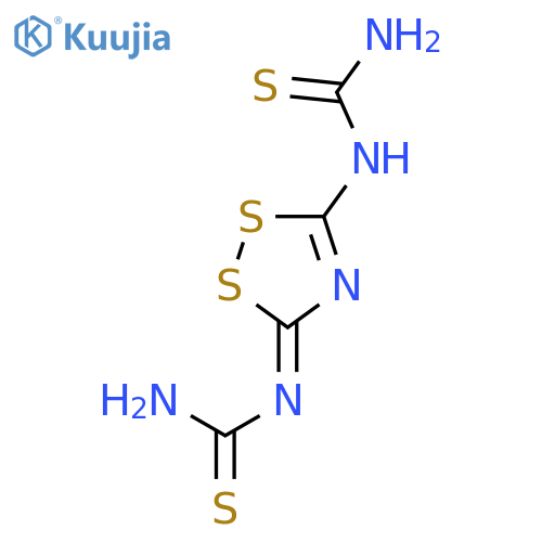Thiourea, [5-[(aminothioxomethyl)amino]-3H-1,2,4-dithiazol-3-ylidene]- structure