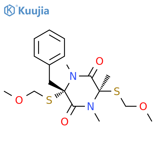 2,5-Piperazinedione, 3,6-bis[(methoxymethyl)thio]-1,3,4-trimethyl-6-(phenylmethyl)-, cis- (9CI) structure