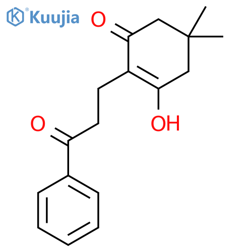 2-Cyclohexen-1-one, 3-hydroxy-5,5-dimethyl-2-(3-oxo-3-phenylpropyl)- structure