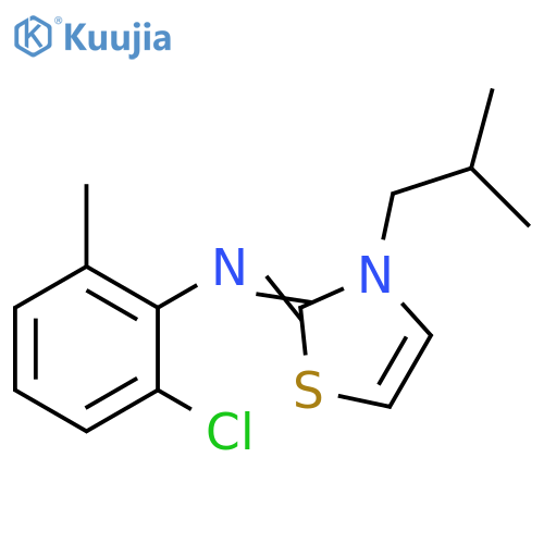 Benzenamine,2-chloro-6-methyl-N-[3-(2-methylpropyl)-2(3H)-thiazolylidene]- structure