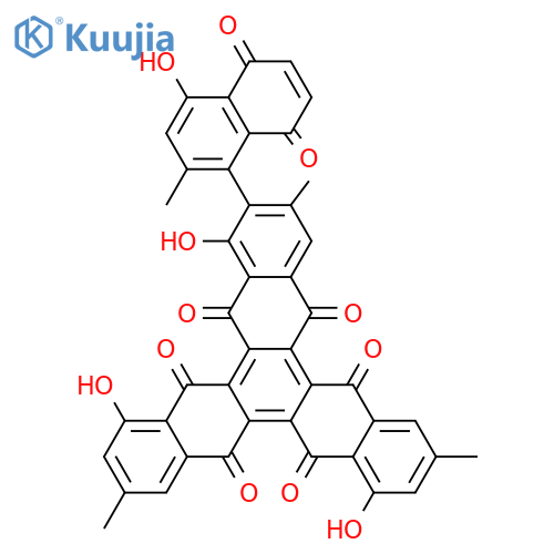 5,6,11,12,17,18-Trinaphthylenehexone,2-(5,8-dihydro-4-hydroxy-2-methyl-5,8-dioxo-1-naphthalenyl)-1,?,?-trihydroxy-3,?,?-trimethyl-(9CI) structure