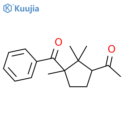 Ethanone, 1-(3-benzoyl-2,2,3-trimethylcyclopentyl)- structure