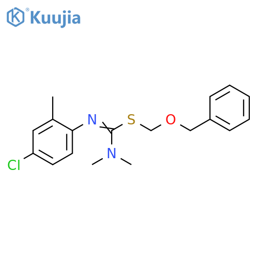 Carbamimidothioic acid, N'-(4-chloro-2-methylphenyl)-N,N-dimethyl-,(phenylmethoxy)methyl ester structure