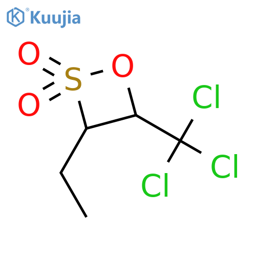 1,2-Oxathietane, 3-ethyl-4-(trichloromethyl)-, 2,2-dioxide structure