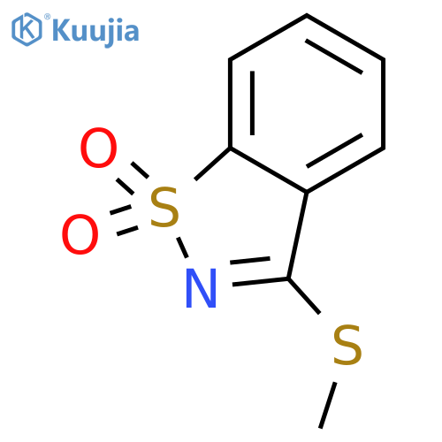 1,2-Benzisothiazole,3-(methylthio)-, 1,1-dioxide structure