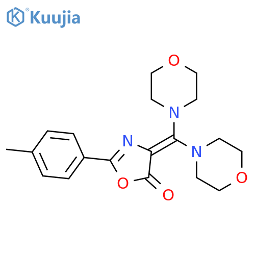 5(4H)-Oxazolone, 4-(di-4-morpholinylmethylene)-2-(4-methylphenyl)- structure