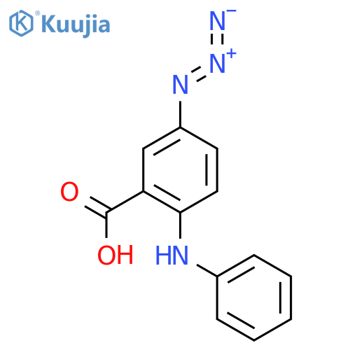 Benzoic acid, 5-azido-2-(phenylamino)- structure