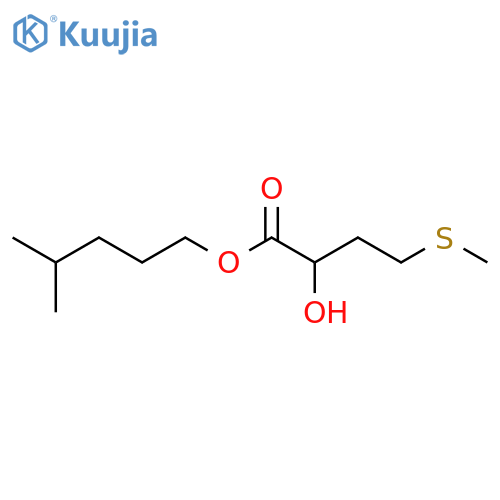 Butanoic acid, 2-hydroxy-4-(methylthio)-, 4-methylpentyl ester structure
