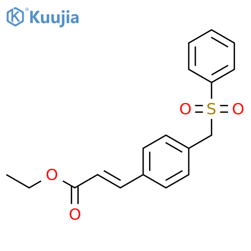 2-PROPENOIC ACID, 3-[4-[(PHENYLSULFONYL)METHYL]PHENYL]-, ETHYL ESTER, (2E)- structure