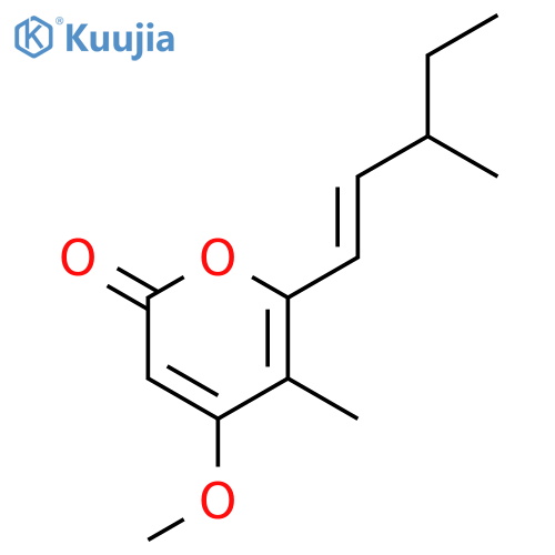2H-Pyran-2-one, 4-methoxy-5-methyl-6-[(1E)-3-methyl-1-pentenyl]-, (+)- structure