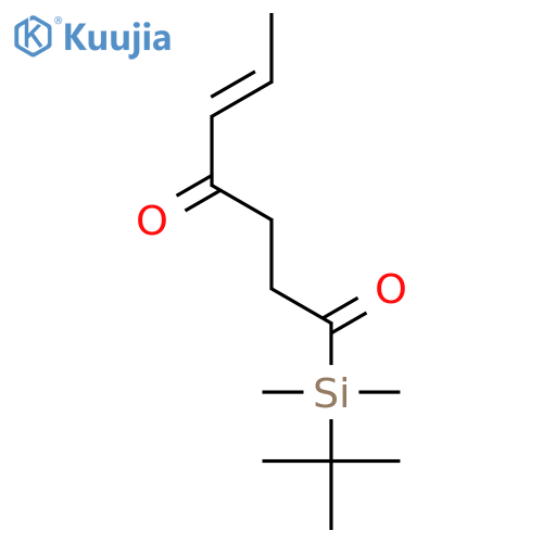 2-Hepten-4-one, 7-[(1,1-dimethylethyl)dimethylsilyl]-7-oxo-, (2E)- structure
