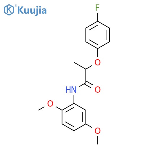 N-(2,5-dimethoxyphenyl)-2-(4-fluorophenoxy)propanamide structure