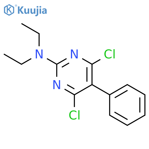 2-Pyrimidinamine, 4,6-dichloro-N,N-diethyl-5-phenyl- structure
