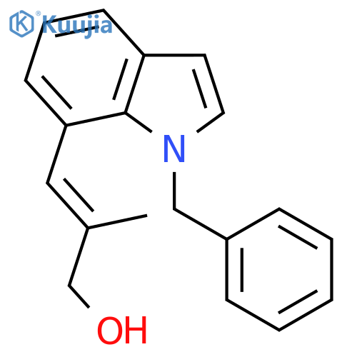 2-Propen-1-ol, 2-methyl-3-[1-(phenylmethyl)-1H-indol-7-yl]-, (2E)- structure