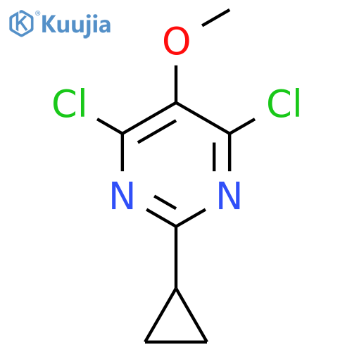 Pyrimidine, 4,6-dichloro-2-cyclopropyl-5-methoxy- structure