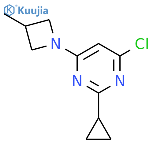 PYRIMIDINE, 4-CHLORO-2-CYCLOPROPYL-6-(3-METHYL-1-AZETIDINYL)- structure