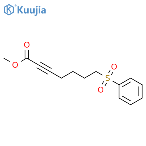 2-Heptynoic acid, 7-(phenylsulfonyl)-, methyl ester structure