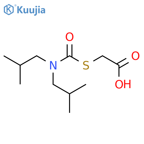 Acetic acid, [[[bis(2-methylpropyl)amino]carbonyl]thio]- structure