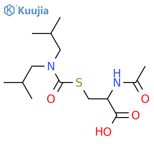 N-acetyl-S-[bis(2-methylpropyl)carbamoyl]-L-cysteine structure