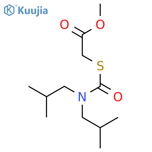 Acetic acid, [[[bis(2-methylpropyl)amino]carbonyl]thio]-, methyl ester structure